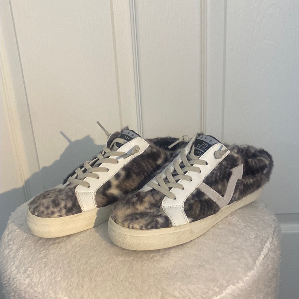 Vintage Havana slip on Women's Furry mix snake print Sneakers